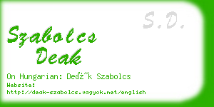 szabolcs deak business card